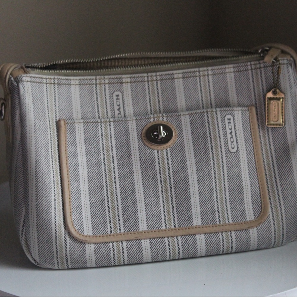 Coach Legacy Ticking Stripe Hobo Crossbody or Purse